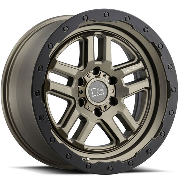 Black Rhino Barstow Matte Bronze with Matte Black Lip Ring Center Cap