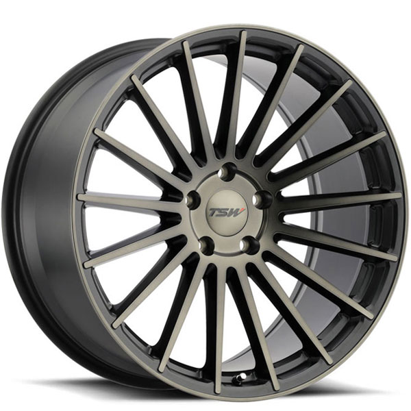 TSW Luco Matte Black with Machined Face and Dark Tint Center Cap
