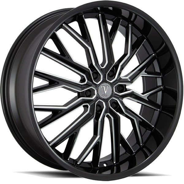 Velocity VW 33 Black with Milled Spokes Center Cap