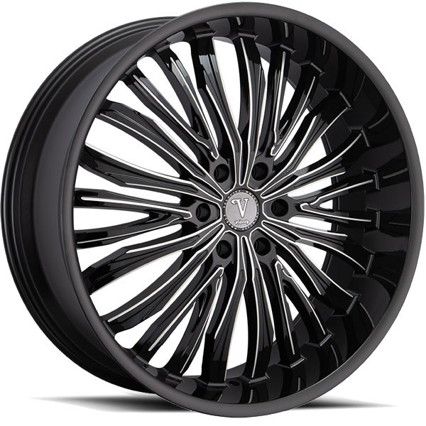 Velocity VW 36 Black with Milled Spokes Center Cap
