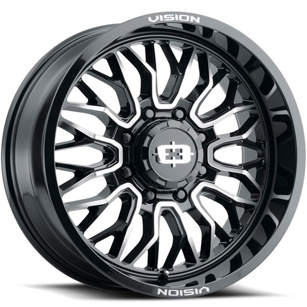 Vision 402 Riot Gloss Black with Machined Face Center Cap