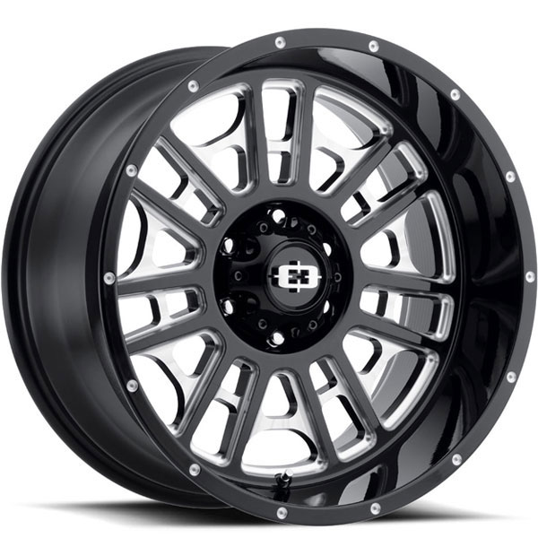 Vision 418 Widow Gloss Black Milled Center Cap
