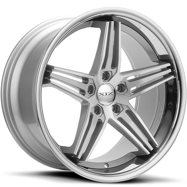XIX Exotic X63 Silver with Brushed Face and SS Lip Center Cap