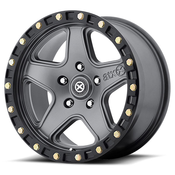ATX Series AX194 Ravine Matte Gray with Black Ring 5 Lug