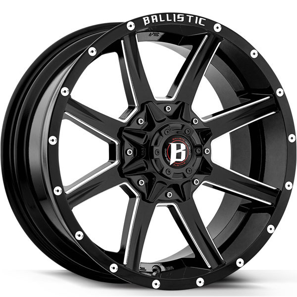 Ballistic 956 Razorback Gloss Black with Milled Spokes