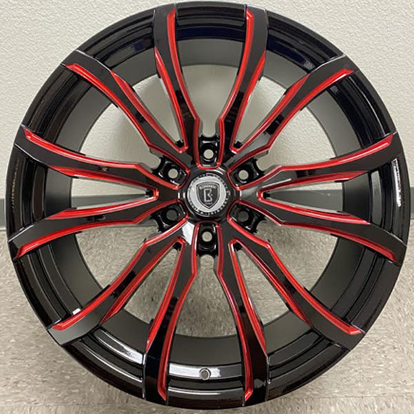 Borghini B33 Black with Red Milled Spokes