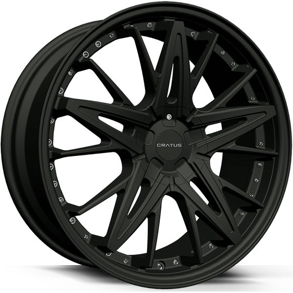 Cratus CR103 Flat Black with Chrome Rivets