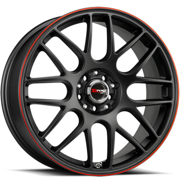 Drag DR-34 Flat Black with Red Stripe
