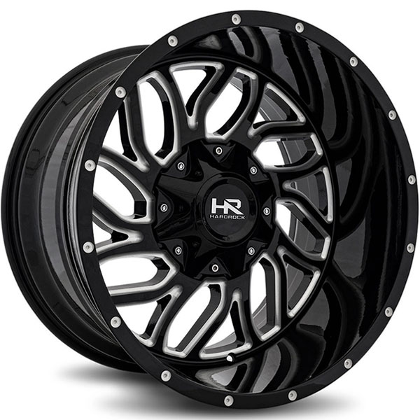 Hardrock Offroad H707 Destroyer Gloss Black with Milled Spokes