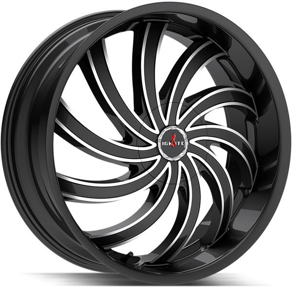 Ignite Flame Gloss Black with Milled Spokes
