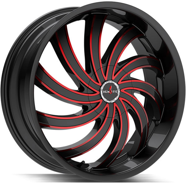 Ignite Flame Gloss Black with Red Milled Spokes