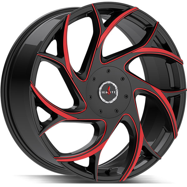 Ignite Inferno Gloss Black with Candy Red Milled Spokes