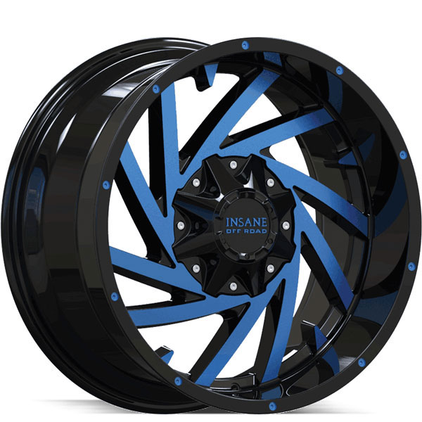 Insane Off-Road IO-13 Gloss Black with Blue Face