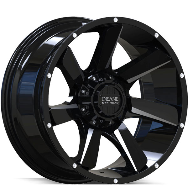 Insane Off-Road IO-17 Gloss Black with Milled Spokes