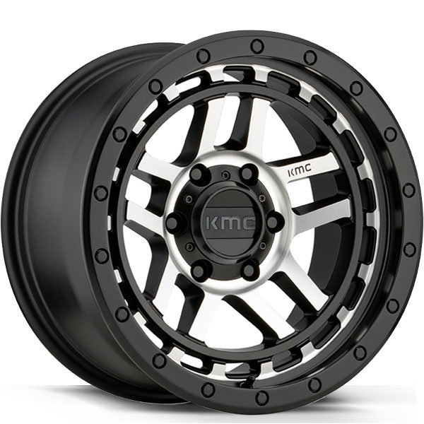 KMC KM540 Recon Satin Black with Machined Face