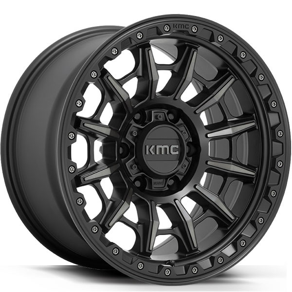 KMC KM547 Carnage Satin Black with Gray Tint