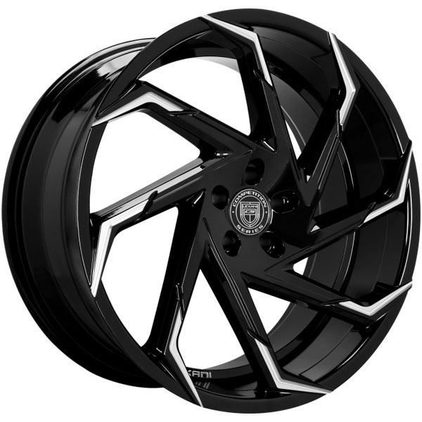 Lexani Cyclone Gloss Black with Machined Tips