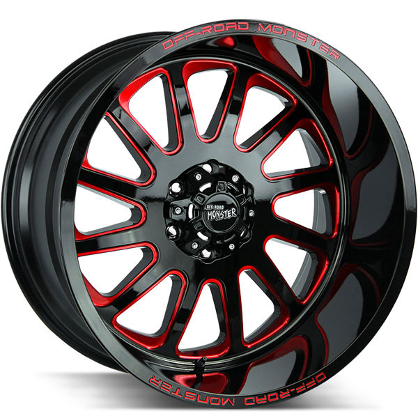 Off-Road Monster M17 Gloss Black with Milled Red Edges