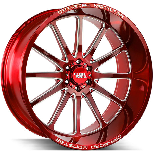 Off-Road Monster M26 Candy Red with Milled Spokes