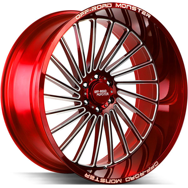 Off-Road Monster M27 Candy Red with Milled Spokes