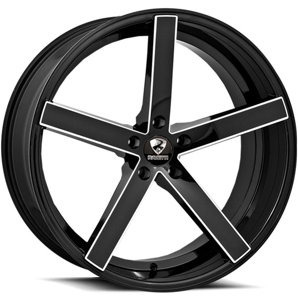 Ravetti M1 Black with Milled Spokes