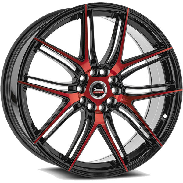 Spec-1 SP-56 Gloss Black with Red Milled Spokes