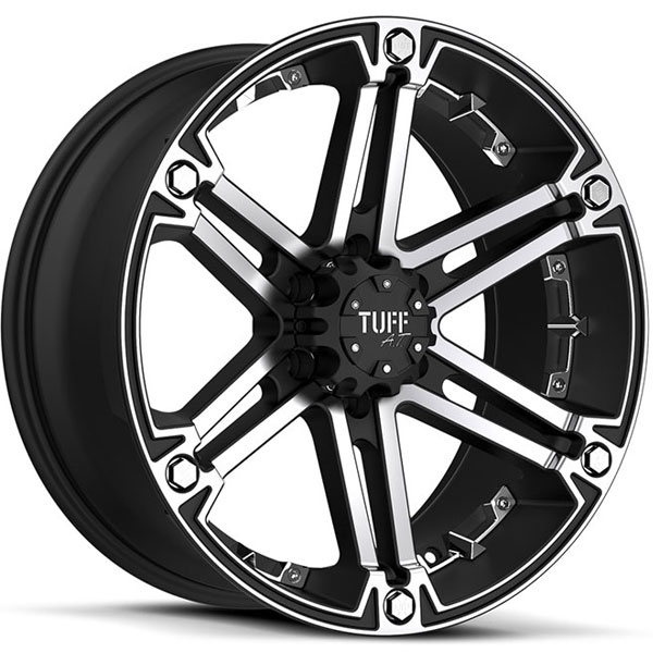 Tuff T01 Flat Black with Machined Face and Chrome Inserts