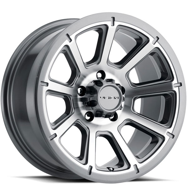 Vision 353 Turbine Gunmetal with Machined Face 5 Lug