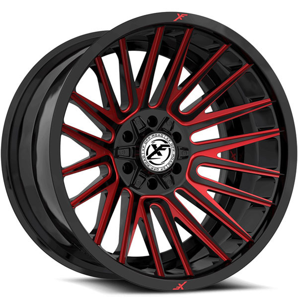 XF Off-Road XF-234 Gloss Black with Red Milled Spokes